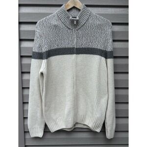 Boggi Milano Full Zip Up Sweater Men's wool Cashmere Blend Large jumper